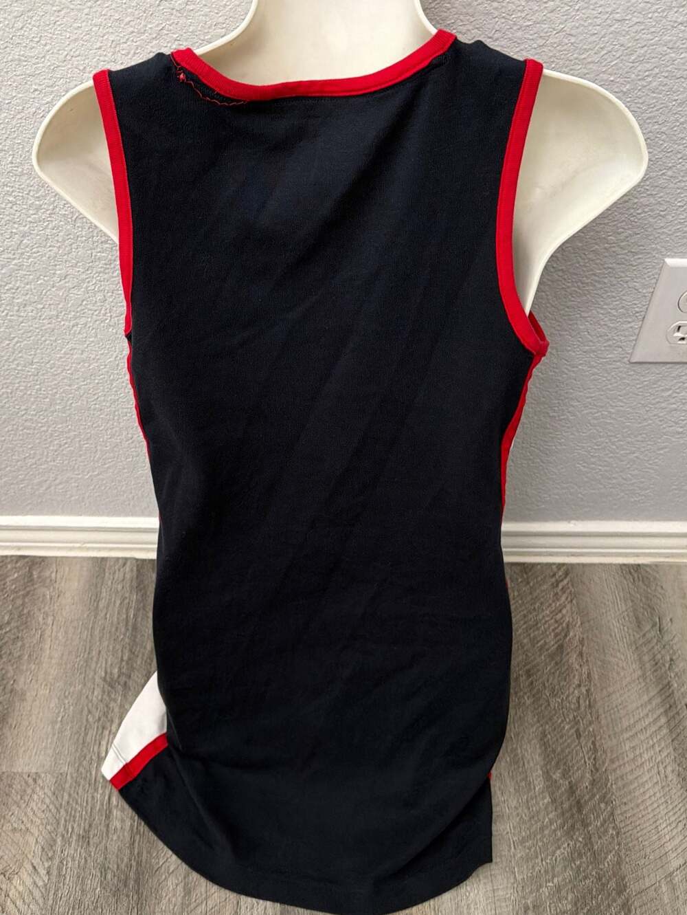 Tommy Hilfiger Vintage 90s Colorblock Striped Tank Top Dress Navy Blue - Picture 5 of 5